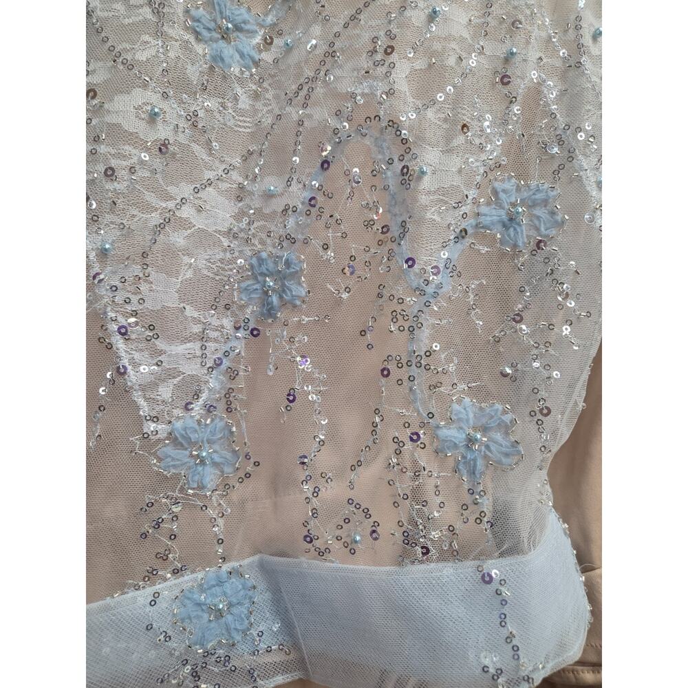 XO By Sophia Exclusive Light Sky Ice Blue Corset Long Prom Formal Dress Size 4 - Picture 12 of 16